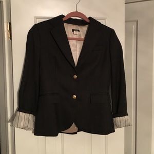 J.crew Dark Grey Wool Schoolboy Blazer